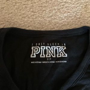PINK Victoria's Secret Intimates & Sleepwear - Victoria Secret Pink Black Thermal Pajamas Small PINK Victoria's Secret Intimates & Sleepwear - Victoria Secret Pink Black Thermal Pajamas Small